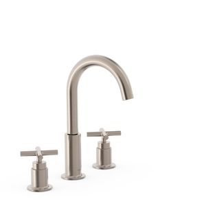 Wastafelkraan Tres Mont Blanc | Opbouw | Mengkraan | Standaard model | 2-hendels | Rond | RVS look