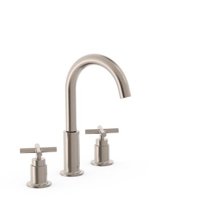 Wastafelkraan Tres Mont Blanc | Opbouw | Mengkraan | Standaard model | 2-hendels | Rond | RVS look