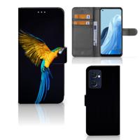 OPPO Find X5 Lite | Reno 7 5G | Telefoonhoesje | Met pasjeshouder | Papegaai
