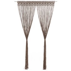 VidaXL Gordijn macramé 140x240 cm katoen taupe