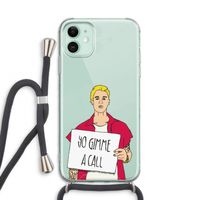 Gimme a call: iPhone 11 Transparant Hoesje met koord