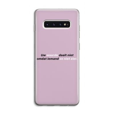 uw waarde daalt niet: Samsung Galaxy S10 4G Transparant Hoesje