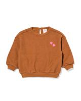 HEMA Babysweater hartjes bruin (bruin)