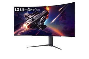 LG 45GR95QE-B computer monitor 113 cm (44.5") 3440 x 1440 Pixels Wide Quad HD OLED Zwart