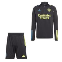 adidas Arsenal Trainingsset 1/4-Zip 2023-2024 Zwart Blauw Geel - thumbnail