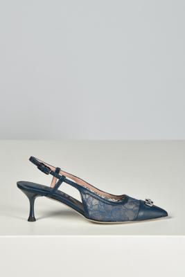 Morobe pumps Delilah 12 dentelle navy