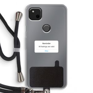 Reminder: Pixel 4a Transparant Hoesje met koord