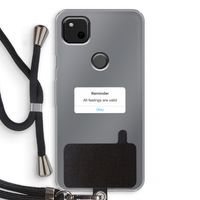 Reminder: Pixel 4a Transparant Hoesje met koord