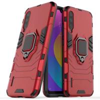 PC + TPU schokbestendige beschermhoes met magnetische ring houder voor Xiaomi mi CC9/a3 Lite (rood)
