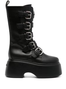 Le Silla bottines Kembra 100 mm en cuir - Noir