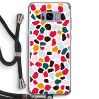 Colored Giraffe: Samsung Galaxy S8 Plus Transparant Hoesje met koord