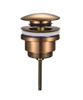 Wiesbaden Caral clickwaste afvoerplug 5/4" geborsteld brons koper