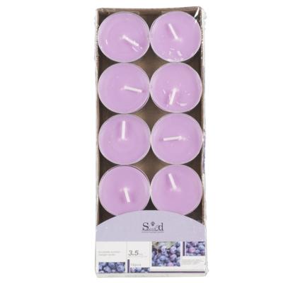 Arti Casa Geurtheelichtjes - 10x stuks - blauwe bes - lilapaars - was - 3,5 uur