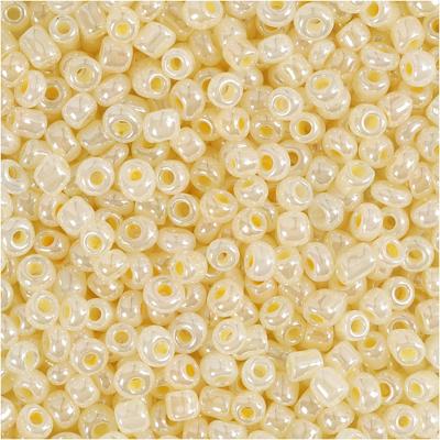 Creativ Company Rocailles, d 3 mm, afm 8/0, gatgrootte 0,6-1,0 mm, ivoor, 500 gr/ 1 doos