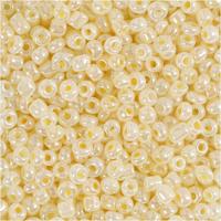 Creativ Company Rocailles, d 3 mm, afm 8/0, gatgrootte 0,6-1,0 mm, ivoor, 500 gr/ 1 doos