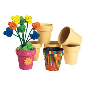 Colorations - versier je eigen bloempotje papier-mache, set van 10