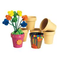 Colorations - versier je eigen bloempotje papier-mache, set van 10