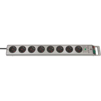 Brennenstuhl Super-Solid Surge Protection 4.500 A Zilver 8 AC-uitgang(en) 2,5 m