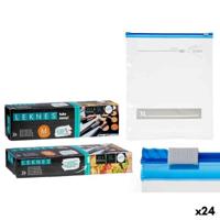 Set herbruikbare hermetisch afsluitbare tassen Leknes Transparant Polyethyleen 3 L 24,5 x 0,01 x 31,5 cm 28 x 7,5 x 4,5 cm Multi