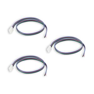3x RGB aansluitstuk met kabel 50 cm soldeervrij