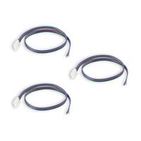 3x RGB aansluitstuk met kabel 50 cm soldeervrij