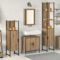 4-delige badkamermeubelset Artisan Eiken Engineered Wood