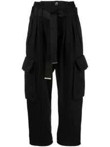 PINKO pantalon droit à poches cargo - Noir