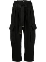 PINKO pantalon droit à poches cargo - Noir