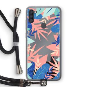 Tropisch: Samsung Galaxy A11 Transparant Hoesje met koord