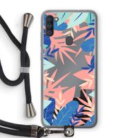 Tropisch: Samsung Galaxy A11 Transparant Hoesje met koord