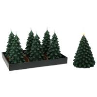 Kaars LED Lifetime Donkergroen Kerstboom 19 cm Vlameffect