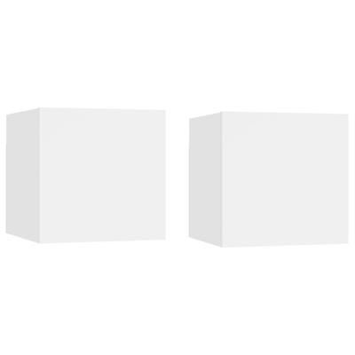 Nachtkastjes 2 st 30,5x30x30 cm spaanplaat wit