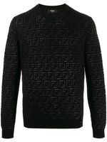 FENDI pull à motif monogrammé - Noir - thumbnail