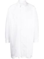 Yohji Yamamoto chemise en coton à empiècements - Blanc - thumbnail