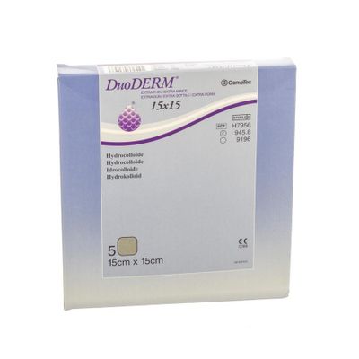 Duoderm Extra Dun Verb Hydro 15cmx15cm 5 H7956
