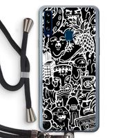Vexx Black Mixtape: Samsung Galaxy A20s Transparant Hoesje met koord