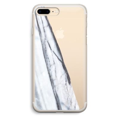 Gestreepte marmer: iPhone 7 Plus Transparant Hoesje