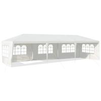 3 x 9 m Gazebo Tent Gazebo Tuintent met 5 Verwijderbare Zijwanden Wit
