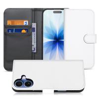 iPhone 17 | Bookcase | Hoesje Wit | Geschikt voor Draadloos Opladen