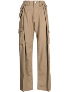 Goen.J pantalon ample à poches cargo - Marron