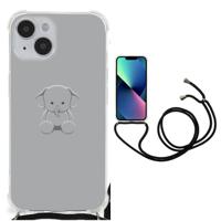 iPhone 14 Stevig | Bumper Hoesje | Grijs Baby Olifant