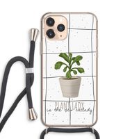 Kamerplant op vensterruit: iPhone 11 Pro Transparant Hoesje met koord