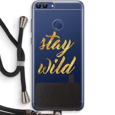 Stay wild: Huawei P Smart (2018) Transparant Hoesje met koord