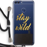Stay wild: Huawei P Smart (2018) Transparant Hoesje met koord