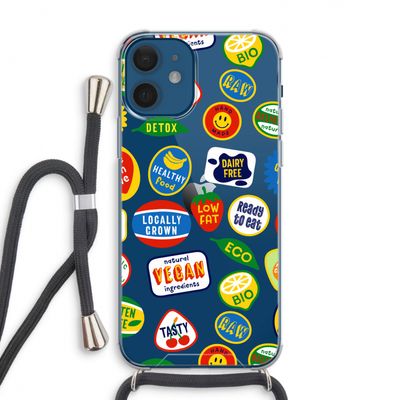 Fruitsticker: iPhone 12 Transparant Hoesje met koord