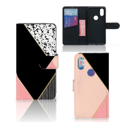 Xiaomi Mi Mix 2s | Book Case | Zwart Roze Vormen