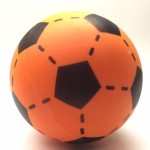 Set van 3 oranje foam soft voetballen 20 cm