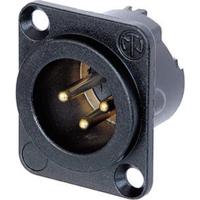 Neutrik NC3MD-LX-B XLR-connector Flensstekker, contacten recht Aantal polen: 3 Zwart 1 stuk(s)