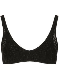 Dolce & Gabbana soutien-gorge à logo DG en jacquard - Noir