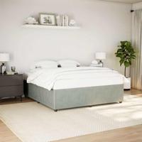 Bedframe zonder matras 180x200 cm fluweel lichtgrijs